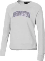 Under Armour Women's Northwestern Wildcats Silver All Day Crewneck Sweatshirt