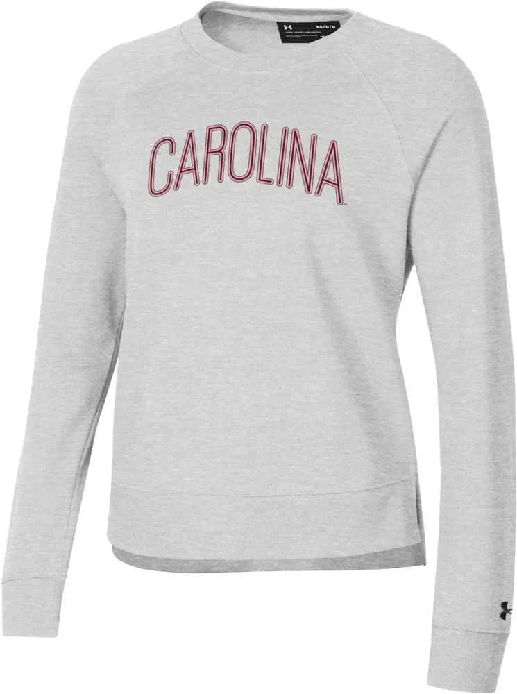 Under Armour Women's South Carolina Gamecocks Silver All Day Crewneck Sweatshirt