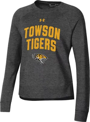 Under Armour Women's Towson Tigers Black Heather All Day Crewneck Sweatshirt