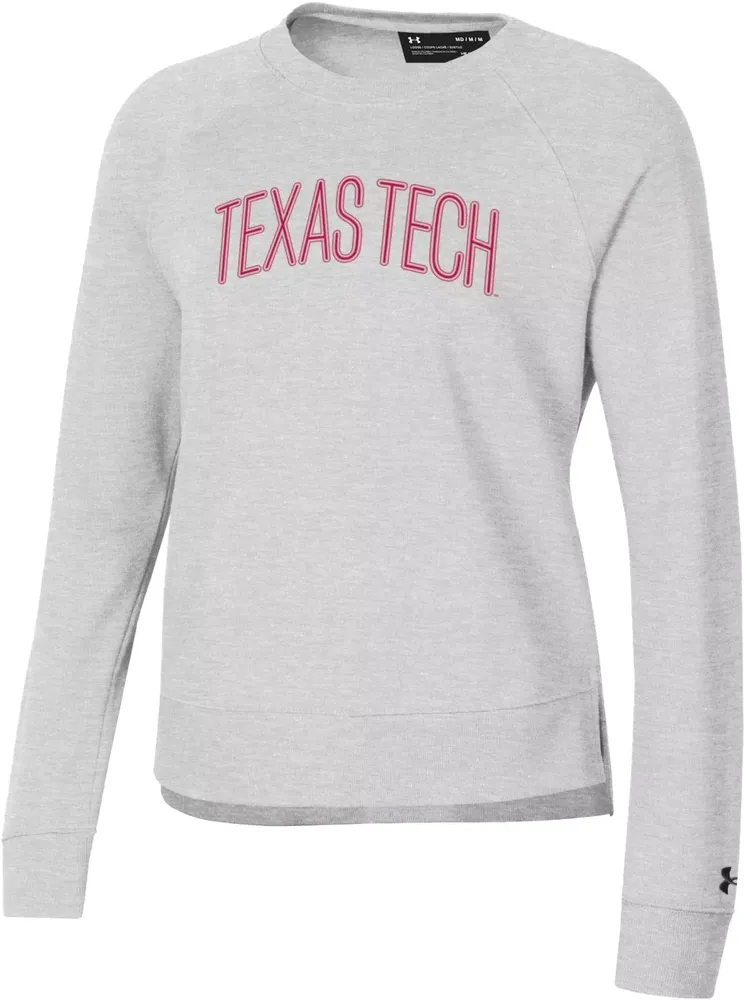 Under Armour Women's Texas Tech Red Raiders Silver All Day Crewneck Sweatshirt