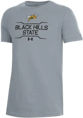 Under Armour Youth Black Hills State Yellow Jackets Grey Performance Cotton T-Shirt