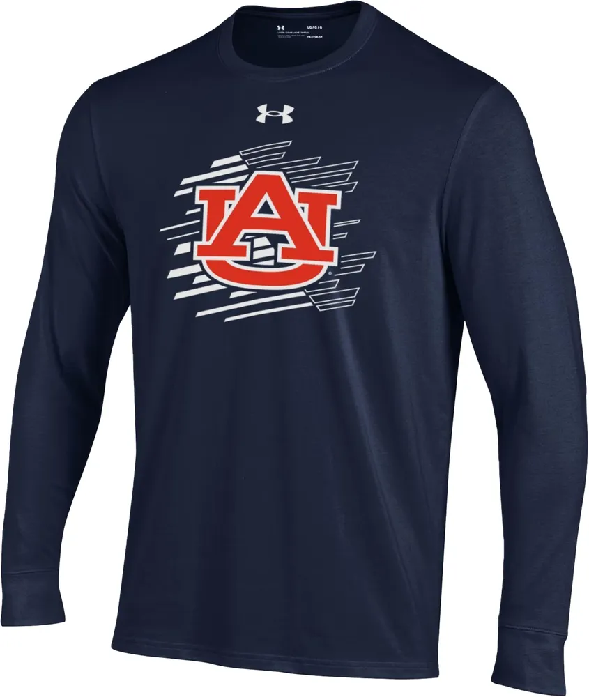 Under Armour Youth Auburn Tigers Blue Performance Cotton Longsleeve T-Shirt