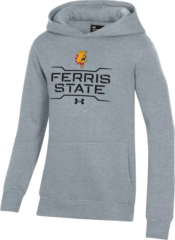 Under Armour Youth Ferris State Bulldogs  Grey All Day Fleece Hoodie