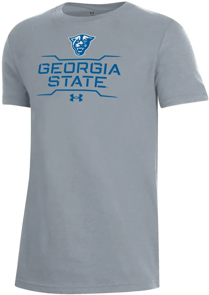 Under Armour Youth Georgia State  Panthers Grey Performance Cotton T-Shirt