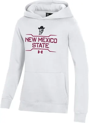 Under Armour Youth New Mexico State Aggies White All Day Fleece Hoodie