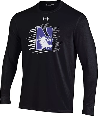 Under Armour Youth Northwestern Wildcats Black Performance Cotton Longsleeve T-Shirt