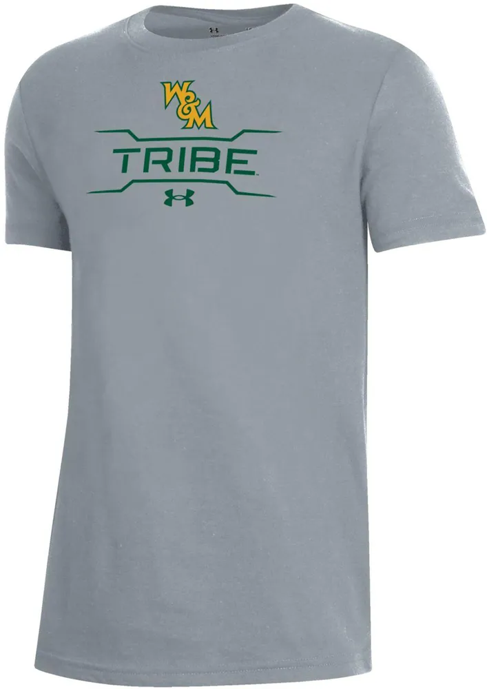 Under Armour Youth William & Mary Tribe Grey Performance Cotton T-Shirt