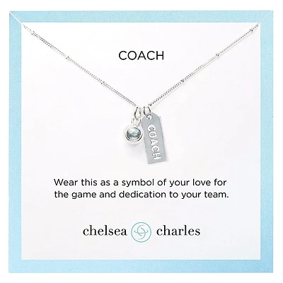 Chelsea Charles Tennis Coach Charm Necklace