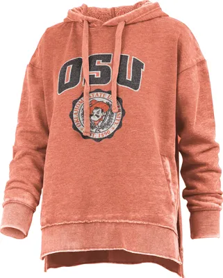 Pressbox Women's Oklahoma State Cowboys Orange Vintage Crew Pullover Sweatshirt