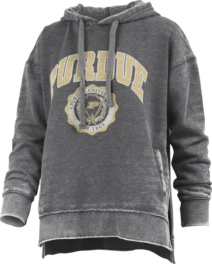 Pressbox Women's Purdue Boilermakers Black Vintage Pullover Hoodie