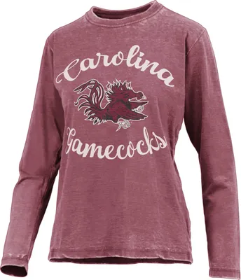 Pressbox Women's South Carolina Gamecocks Garnet Vintage Long Sleeve T-Shirt