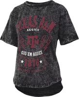 Pressbox Women's Texas A&M Aggies Black Acidwash T-Shirt