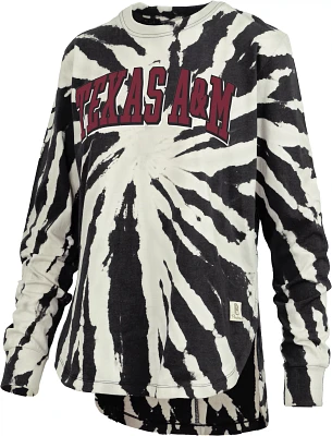 Pressbox Women's Texas A&M Aggies Black Tiedye Longsleeve T-Shirt