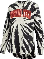 Pressbox Women's Virginia Tech Hokies Black Tiedye Longsleeve T-Shirt