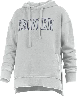 Pressbox Women's Xavier Musketeers Silver Pullover Hoodie