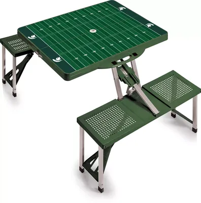 Picnic Time Michigan State Spartans Folding Picnic Table with Seats