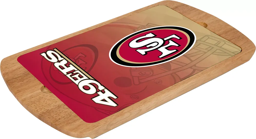 Picnic Time San Francisco 49ers Billboard Glass Top Serving Tray