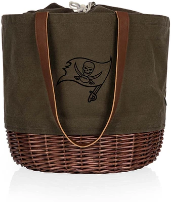 Picnic Time Tampa Bay Buccaneers Coronado Canvas and Willow Basket Tote