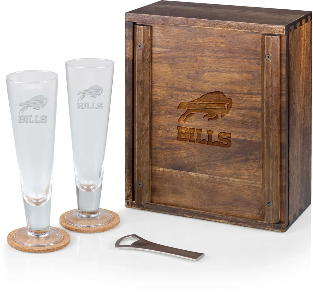 Picnic Time Buffalo Bills Pilsner Beer Glass Box Set