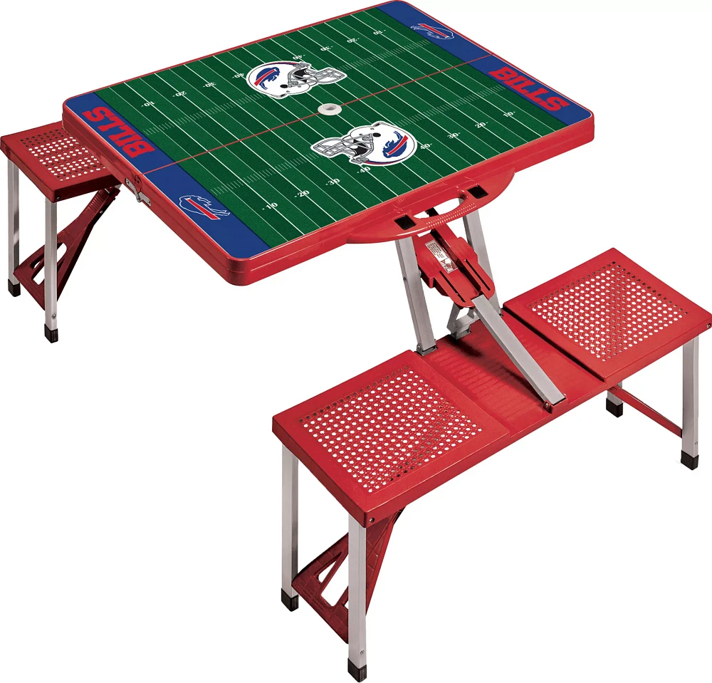 Picnic Time Buffalo Bills Folding Picnic Table with Seats