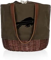 Picnic Time Buffalo Bills Coronado Canvas and Willow Basket Tote