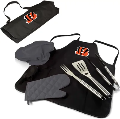 Picnic Time Cincinnati Bengals Apron Tote Pro Grill Set