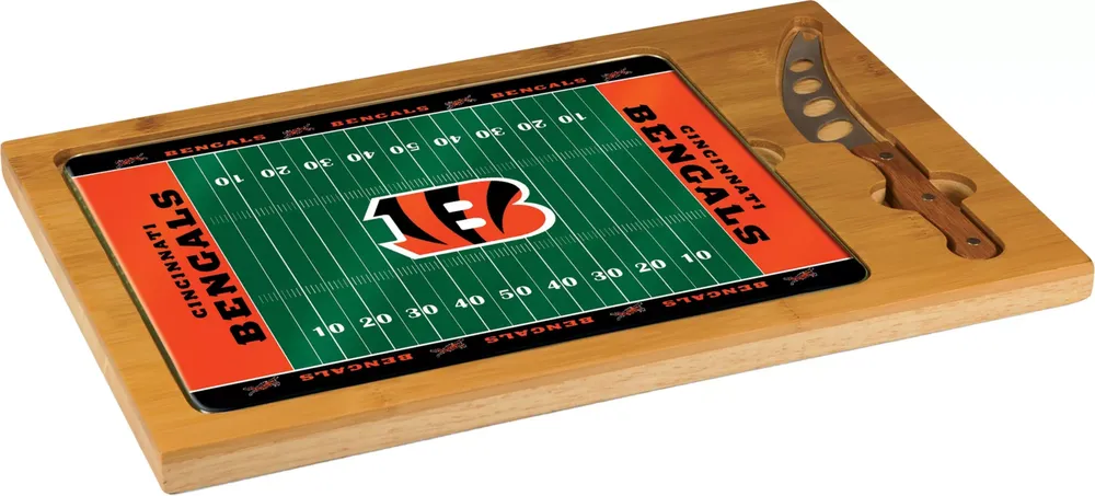 Picnic Time Cincinnati Bengals Glass Top Cutting Board Set