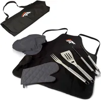 Picnic Time Denver Broncos Apron Tote Pro Grill Set