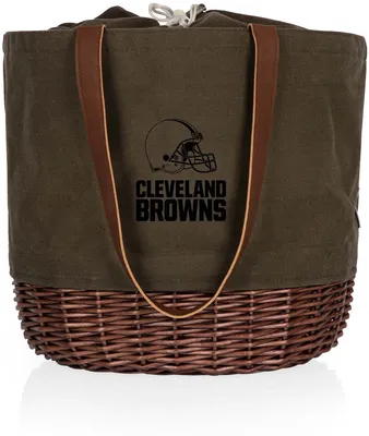 Picnic Time Cleveland Browns Coronado Canvas and Willow Basket Tote