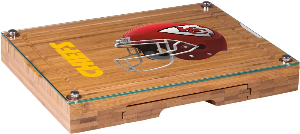 Picnic Time Kansas City Chiefs Glass Top Cheese Board and Knife Set