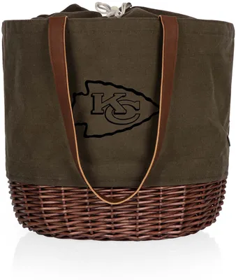 Picnic Time Kansas City Chiefs Coronado Canvas and Willow Basket Tote