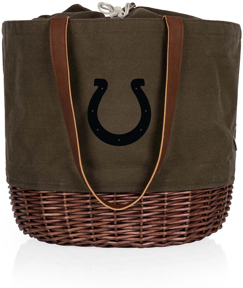 Picnic Time Indianapolis Colts Coronado Canvas and Willow Basket Tote