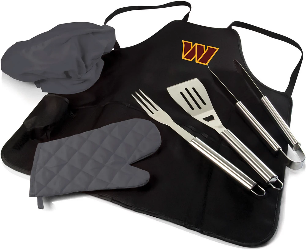 Picnic Time Washington Commanders Apron Tote Pro Grill Set