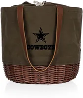 Picnic Time Dallas Cowboys Coronado Canvas and Willow Basket Tote