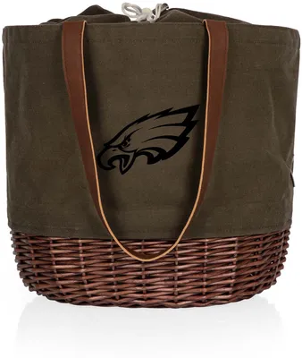 Picnic Time Philadelphia Eagles Coronado Canvas and Willow Basket Tote