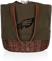 Picnic Time Philadelphia Eagles Coronado Canvas and Willow Basket Tote