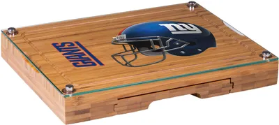 Picnic Time New York Giants Glass Top Cheese Board and Knife Set