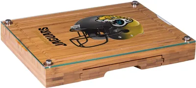 Picnic Time Jacksonville Jaguars Glass Top Cheese Board and Knife Set