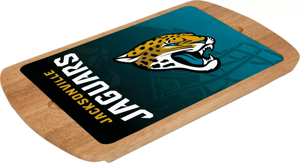 Picnic Time Jacksonville Jaguars Billboard Glass Top Serving Tray