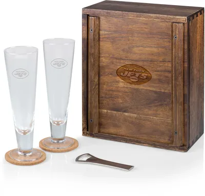 Picnic Time New York Jets Pilsner Beer Glass Box Set