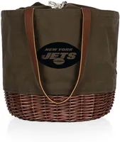 Picnic Time New York Jets Coronado Canvas and Willow Basket Tote