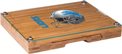 Picnic Time Detroit Lions Glass Top Cheese Board and Knife Set