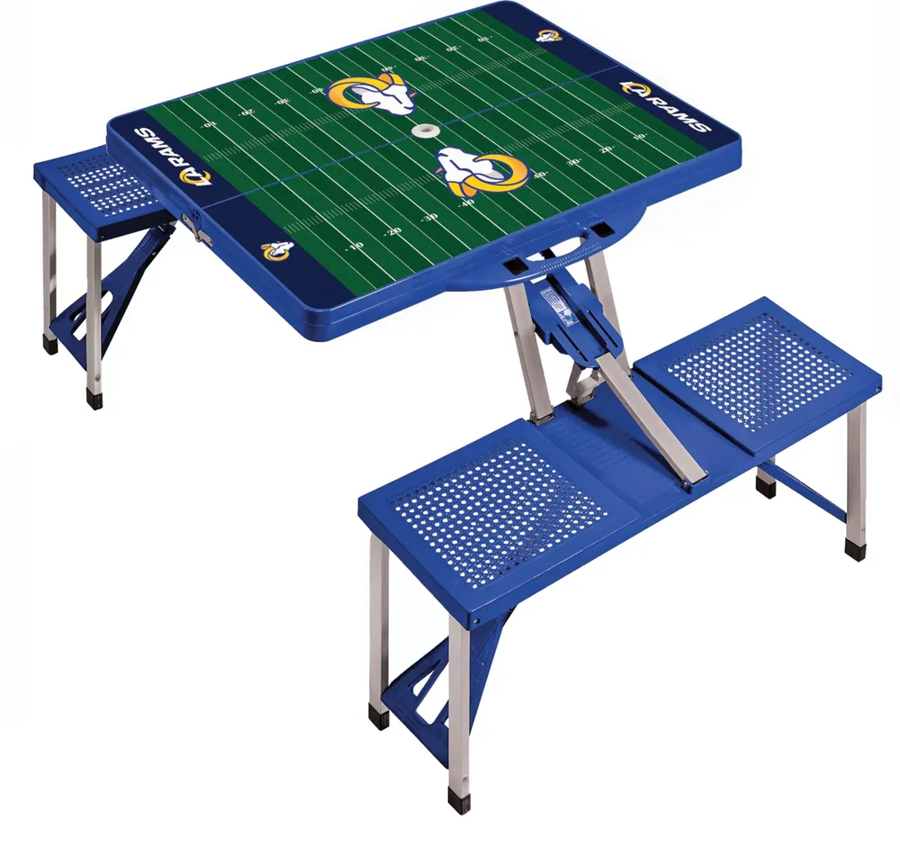 Picnic Time Los Angeles Rams Folding Picnic Table with Seats