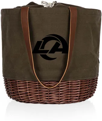 Picnic Time Los Angeles Rams Coronado Canvas and Willow Basket Tote