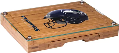 Picnic Time Seattle Seahawks Glass Top Cheese Board and Knife Set