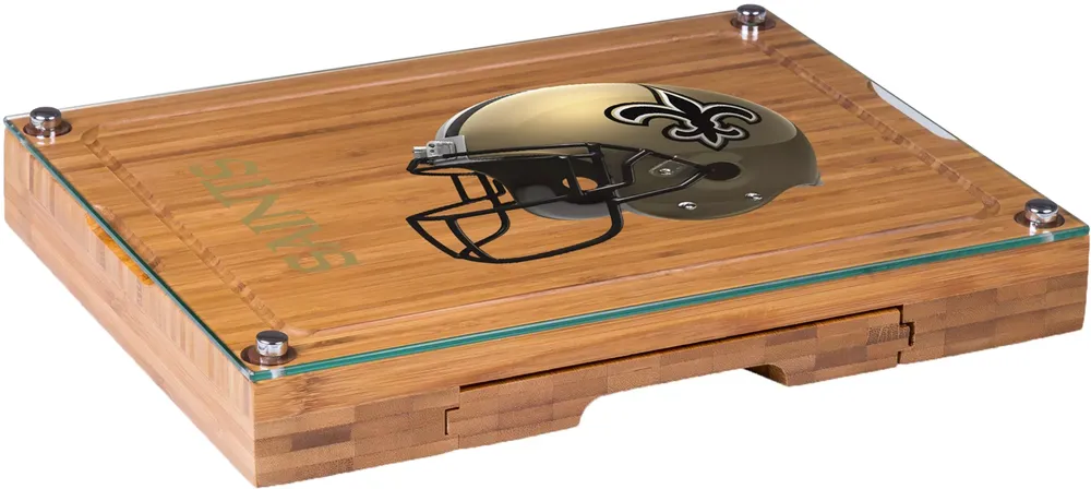 Picnic Time New Orleans Saints Glass Top Cheese Board and Knife Set