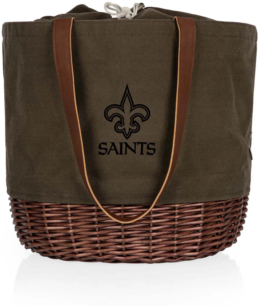 Picnic Time New Orleans Saints Coronado Canvas and Willow Basket Tote