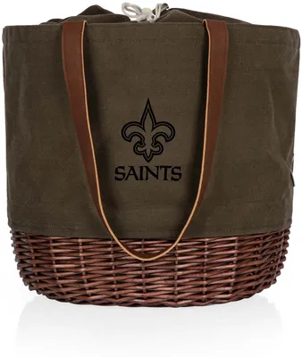 Picnic Time New Orleans Saints Coronado Canvas and Willow Basket Tote