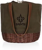 Picnic Time New Orleans Saints Coronado Canvas and Willow Basket Tote