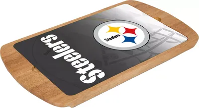 Picnic Time Pittsburgh Steelers Billboard Glass Top Serving Tray